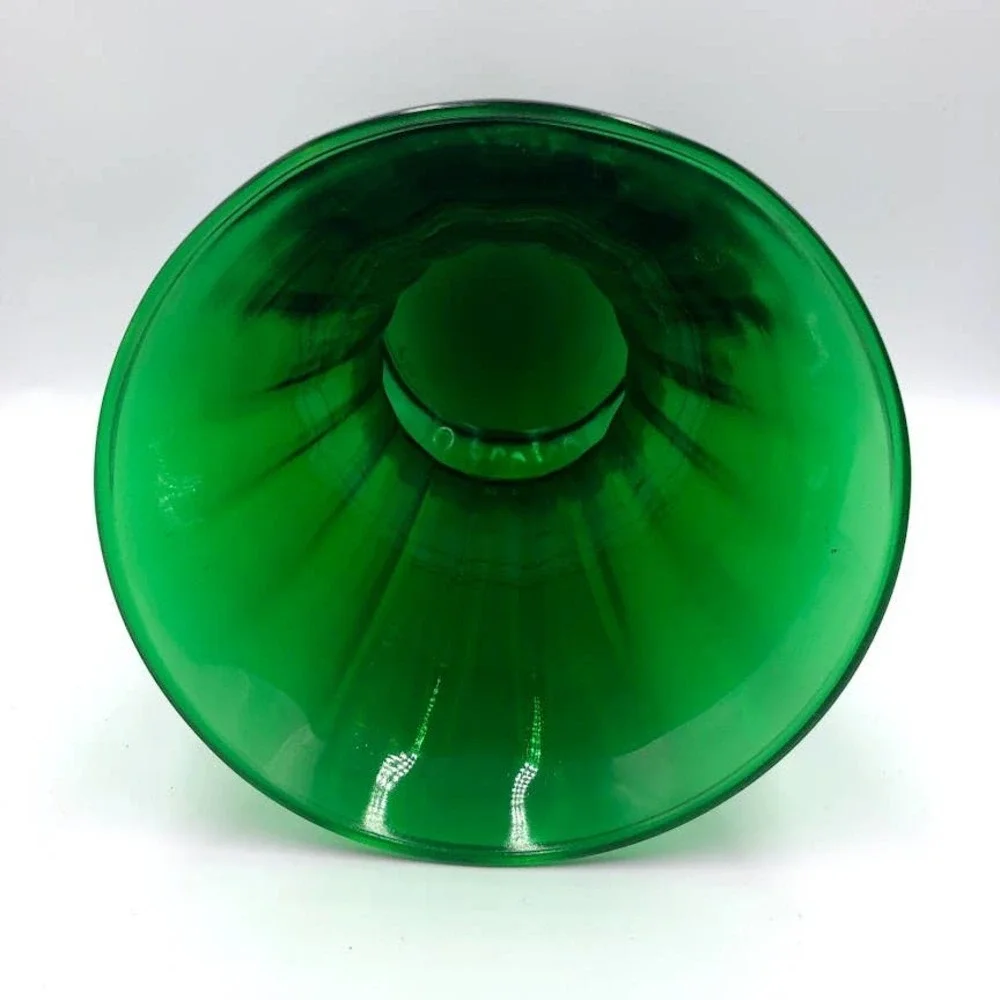 Vintage Emerald Green Glass Flower Vase